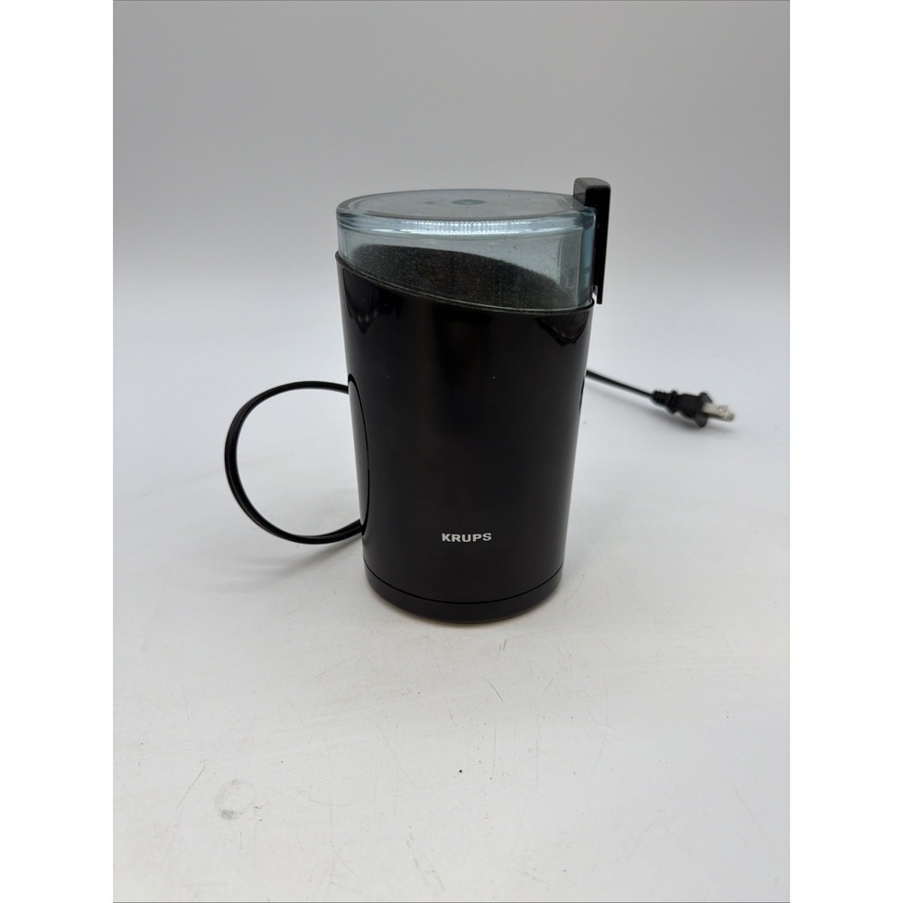 Krups Coffee Grinder Black Stainless Steel Blades Type 203 Tested Working